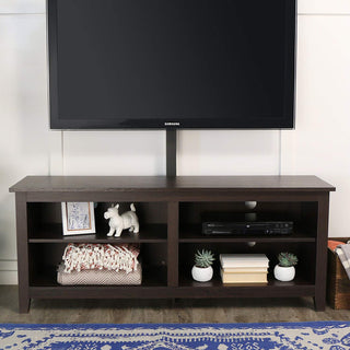 WE Furniture 58" Wood TV Stand Console with Mount